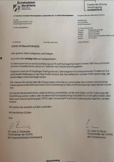 Ärztekammer Nordrhein zu COVID