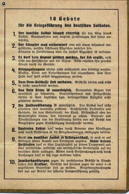10 Gebote des deutschen Soldaten