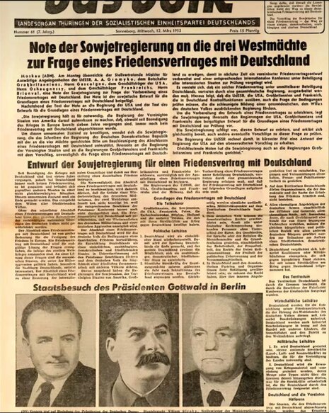 Presse zum Friedensvertrag Deutschland
