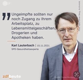 Lauterbach will Ungeimpfte ausschließen
