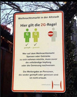 2G auf dem Weihnachtsmarkt