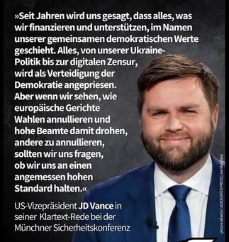 JD Vance auf der Münchner Sicherheitskonferenz