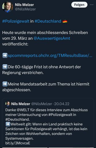 Nils Melzer zur Polizeigewalt
