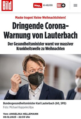 Karl Lauterbach und seine Corona-Warnung