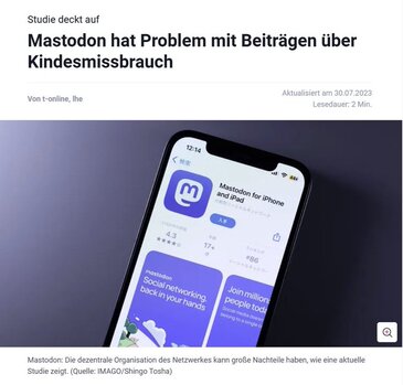 Mastodon und Kindesmissbrauch