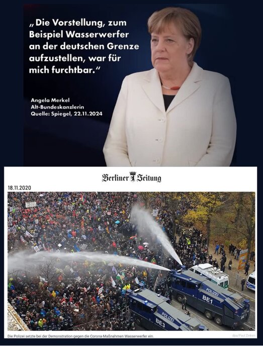 Merkel - zu Flüchtlingen vs eigene Bürger