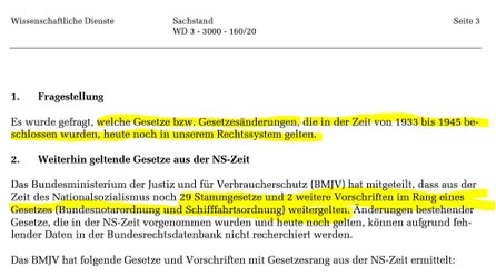 Gesetze der NS-Zeit Gesetze der NS-Zeit