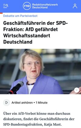 SPD: AfD soll Wirtschaftsstandort gefährden